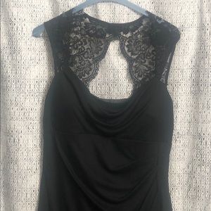 Black lace cocktail dress